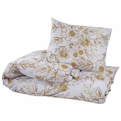 vidaXL 1/2x Duvet Cover Set Cotton Duvet Slipcover Sheet Multi Colours/Sizes - white and brown, 240 x 220 cm + 60 x 70 cm/ 2 pcs - Additional view 2