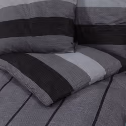 vidaXL 1/2x Duvet Cover Set Cotton Duvet Slipcover Sheet Multi Colours/Sizes - dark grey, 200 x 200 cm + 60 x 70 cm/ 2 pcs - Additional view 3