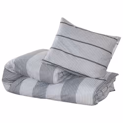 vidaXL 1/2x Duvet Cover Set Cotton Duvet Slipcover Sheet Multi Colours/Sizes - light grey, 260 x 240 cm + 65 x 65 cm/ 2 pcs - Additional view 2