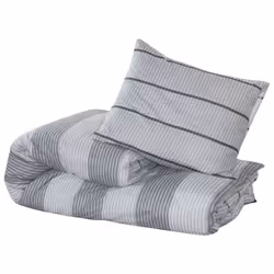 vidaXL 1/2x Duvet Cover Set Cotton Duvet Slipcover Sheet Multi Colours/Sizes - light grey, 135 x 200 cm + 80 x 80 cm/ 1 pcs - Additional view 2