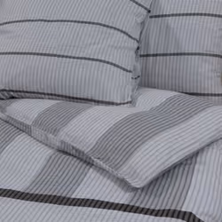 vidaXL 1/2x Duvet Cover Set Cotton Duvet Slipcover Sheet Multi Colours/Sizes - light grey, 200 x 220 cm + 80 x 80 cm/ 2 pcs - Additional view 3
