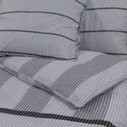 vidaXL 1/2x Duvet Cover Set Cotton Duvet Slipcover Sheet Multi Colours/Sizes - light grey, 260 x 220 cm + 50 x 75 cm/ 2 pcs - Additional view 3