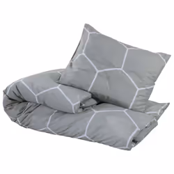 vidaXL 1/2x Duvet Cover Set Cotton Duvet Slipcover Sheet Multi Colours/Sizes - grey and white, 260 x 220 cm + 50 x 75 cm/ 2 pcs - Additional view 2