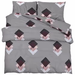 vidaXL Duvet Cover Set Duvet Bedding Set Slipcover Grey 200x200 cm Cotton