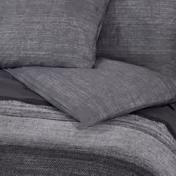 vidaXL 1/2x Duvet Cover Set Cotton Duvet Slipcover Sheet Multi Colours/Sizes - dark grey and black, 135 x 200 cm + 80 x 80 cm/ 1 pcs - Additional view 3