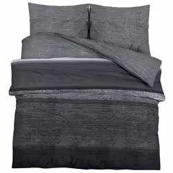 vidaXL Duvet Cover Set Duvet Bedding Set Slipcover Dark Grey 200x200 cm Cotton