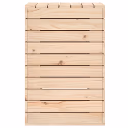 vidaXL Laundry Basket Laundry Hamper with Lid Laundry Sorter Solid Wood Pine - natural, 44 x 44 x 66 cm - Additional view 4