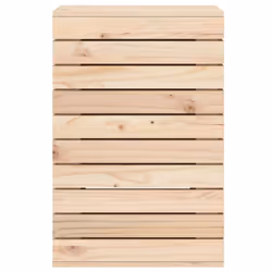 vidaXL Laundry Basket Laundry Hamper with Lid Laundry Sorter Solid Wood Pine - natural, 44 x 44 x 66 cm - Additional view 5