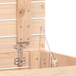 vidaXL Laundry Basket Laundry Hamper with Lid Laundry Sorter Solid Wood Pine - natural, 44 x 44 x 66 cm - Additional view 7