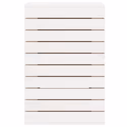 vidaXL Laundry Basket Laundry Hamper with Lid Laundry Sorter Solid Wood Pine - white, 44 x 44 x 66 cm - Additional view 4