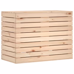 vidaXL Laundry Basket Laundry Hamper with Lid Laundry Sorter Solid Wood Pine - natural, 88.5 x 44 x 66 cm - Additional view 6