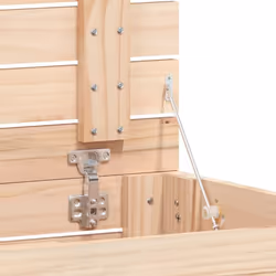 vidaXL Laundry Basket Laundry Hamper with Lid Laundry Sorter Solid Wood Pine - natural, 88.5 x 44 x 66 cm - Additional view 7