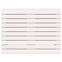 vidaXL Laundry Basket Laundry Hamper with Lid Laundry Sorter Solid Wood Pine - white, 88.5 x 44 x 66 cm - Additional view 4