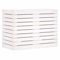 vidaXL Laundry Basket Laundry Hamper with Lid Laundry Sorter Solid Wood Pine - white, 88.5 x 44 x 66 cm - Additional view 6