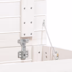 vidaXL Laundry Basket Laundry Hamper with Lid Laundry Sorter Solid Wood Pine - white, 88.5 x 44 x 66 cm - Additional view 7