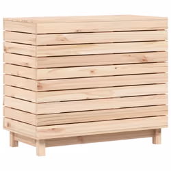 vidaXL Laundry Basket Laundry Hamper with Lid Laundry Sorter Solid Wood Pine - natural, 88,5 x 44 x 76 cm