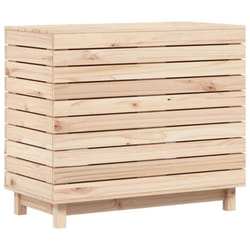 vidaXL Laundry Basket Laundry Hamper with Lid Laundry Sorter Solid Wood Pine - natural, 88,5 x 44 x 76 cm