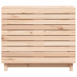 vidaXL Laundry Basket Laundry Hamper with Lid Laundry Sorter Solid Wood Pine - natural, 88,5 x 44 x 76 cm - Additional view 4