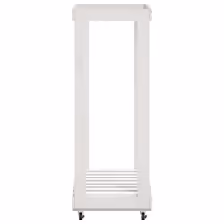 vidaXL Log Holder with Wheels Firewood Rack Log Wood Storage Solid Wood Pine - white - Additional view 4