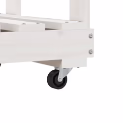 vidaXL Log Holder with Wheels Firewood Rack Log Wood Storage Solid Wood Pine - white - Additional view 6