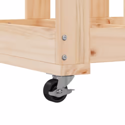 vidaXL Log Holder with Wheels Firewood Rack Log Wood Storage Solid Wood Pine - natural - Additional view 6