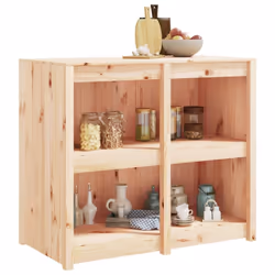 vidaXL Outdoor Kitchen Cabinet Garden Storage Cupboard Sideboard Patio Cabinet - natural pine, 106x55x92 cm/4 shelves