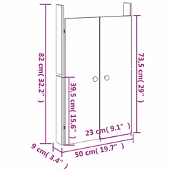 vidaXL Outdoor Kitchen Doors Cabinet Door Picnic BBQ Door Solid Wood Pine - white pine, 1 pcs