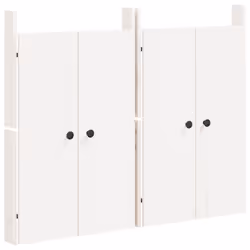 vidaXL Outdoor Kitchen Doors Cabinet Door Picnic BBQ Door Solid Wood Pine - white pine, 2 pcs