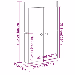 vidaXL Outdoor Kitchen Doors Cabinet Door Picnic BBQ Door Solid Wood Pine - white pine, 2 pcs