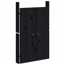 vidaXL Outdoor Kitchen Doors Cabinet Door Picnic BBQ Door Solid Wood Pine - black pine, 1 pcs