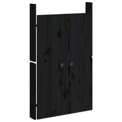 vidaXL Outdoor Kitchen Doors Cabinet Door Picnic BBQ Door Solid Wood Pine - black pine, 1 pcs
