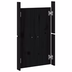 vidaXL Outdoor Kitchen Doors Cabinet Door Picnic BBQ Door Solid Wood Pine - black pine, 2 pcs - Additional view 6