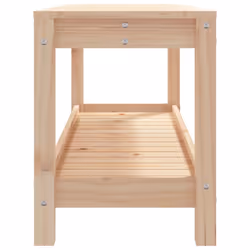vidaXL Garden Bench Park Deck Wooden Bench Outdoor Bench Seat Solid Wood Pine - natural pine, 108 x 35 x 45 cm - Additional view 5