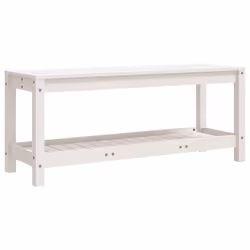 vidaXL Garden Bench Park Deck Wooden Bench Outdoor Bench Seat Solid Wood Pine - white pine, 108 x 35 x 45 cm - Additional view 4