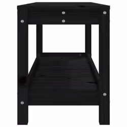 vidaXL Garden Bench Park Deck Wooden Bench Outdoor Bench Seat Solid Wood Pine - black pine, 108 x 35 x 45 cm - Additional view 5