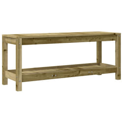 vidaXL Garden Bench Park Deck Wooden Bench Outdoor Bench Seat Solid Wood Pine - natural impregnated, 108 x 35 x 45 cm