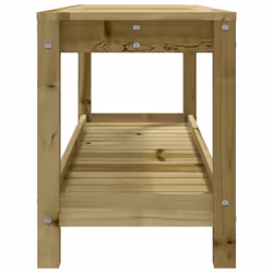 vidaXL Garden Bench Park Deck Wooden Bench Outdoor Bench Seat Solid Wood Pine - natural impregnated, 108 x 35 x 45 cm - Additional view 5