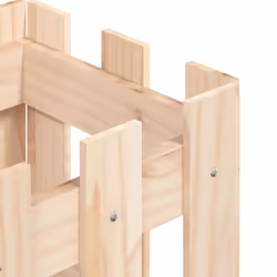 vidaXL Garden Raised Bed with Fence Design Outdoor Planter Solid Wood Pine - natural pine, 30 x 30 x 30 cm - Additional view 6