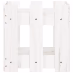 vidaXL Garden Raised Bed with Fence Design Outdoor Planter Solid Wood Pine - white pine, 30 x 30 x 30 cm - Additional view 4