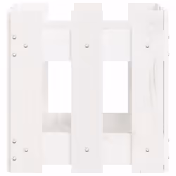 vidaXL Garden Raised Bed with Fence Design Outdoor Planter Solid Wood Pine - white pine, 30 x 30 x 30 cm - Additional view 5