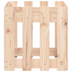 vidaXL Garden Raised Bed with Fence Design Outdoor Planter Solid Wood Pine - natural pine, 40 x 40 x 40 cm - Additional view 4