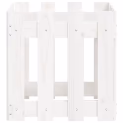 vidaXL Garden Raised Bed with Fence Design Outdoor Planter Solid Wood Pine - white pine, 40 x 40 x 40 cm - Additional view 5
