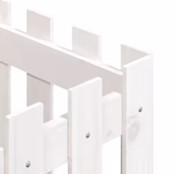 vidaXL Garden Raised Bed with Fence Design Outdoor Planter Solid Wood Pine - white pine, 40 x 40 x 40 cm - Additional view 6