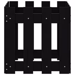 vidaXL Garden Raised Bed with Fence Design Outdoor Planter Solid Wood Pine - black pine, 40 x 40 x 40 cm - Additional view 4