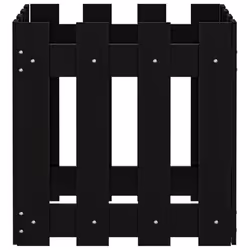 vidaXL Garden Raised Bed with Fence Design Outdoor Planter Solid Wood Pine - black pine, 40 x 40 x 40 cm - Additional view 5