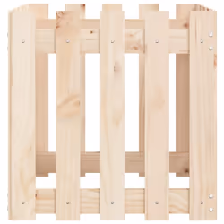 vidaXL Garden Raised Bed with Fence Design Outdoor Planter Solid Wood Pine - natural pine, 50 x 50 x 50 cm - Additional view 5