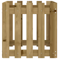 vidaXL Garden Raised Bed with Fence Design Outdoor Planter Solid Wood Pine - natural impregnated, 50 x 50 x 50 cm - Additional view 5