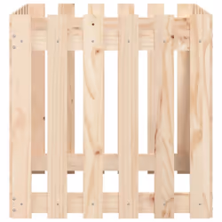 vidaXL Garden Raised Bed with Fence Design Outdoor Planter Solid Wood Pine - natural pine, 60 x 60 x 60 cm