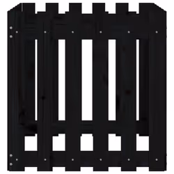 vidaXL Garden Raised Bed with Fence Design Outdoor Planter Solid Wood Pine - black pine, 60 x 60 x 60 cm - Additional view 4