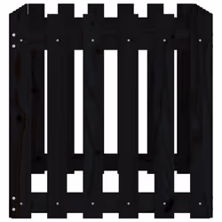 vidaXL Garden Raised Bed with Fence Design Outdoor Planter Solid Wood Pine - black pine, 60 x 60 x 60 cm - Additional view 5
